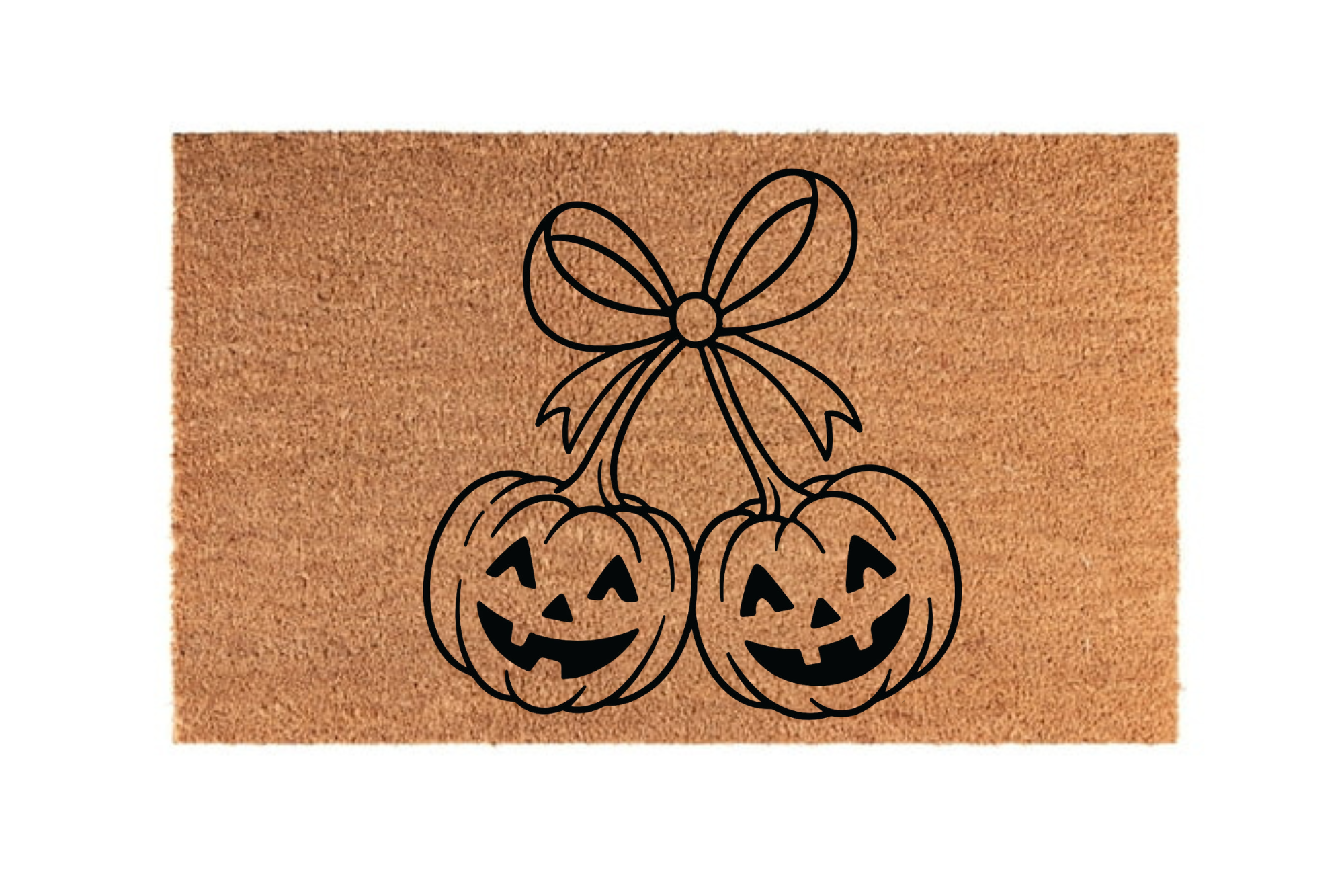 Jack O'Lantern Ribbon Doormat