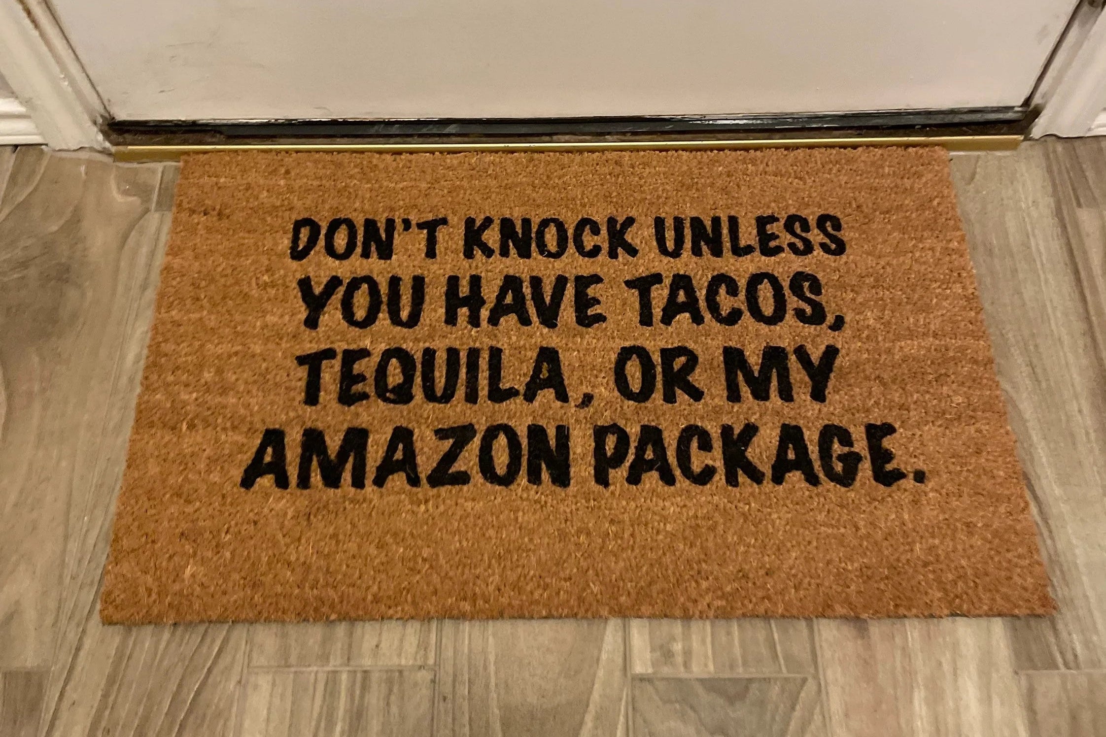 The Doormat District doormat with humorous text 