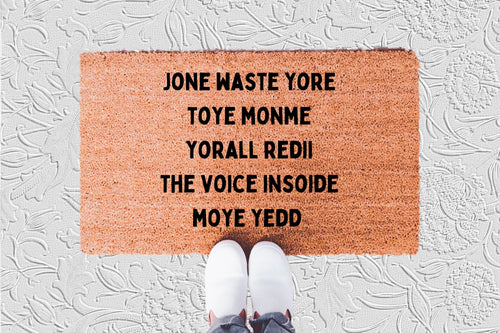 The Doormat District doormat Funny Blink 182 Quote