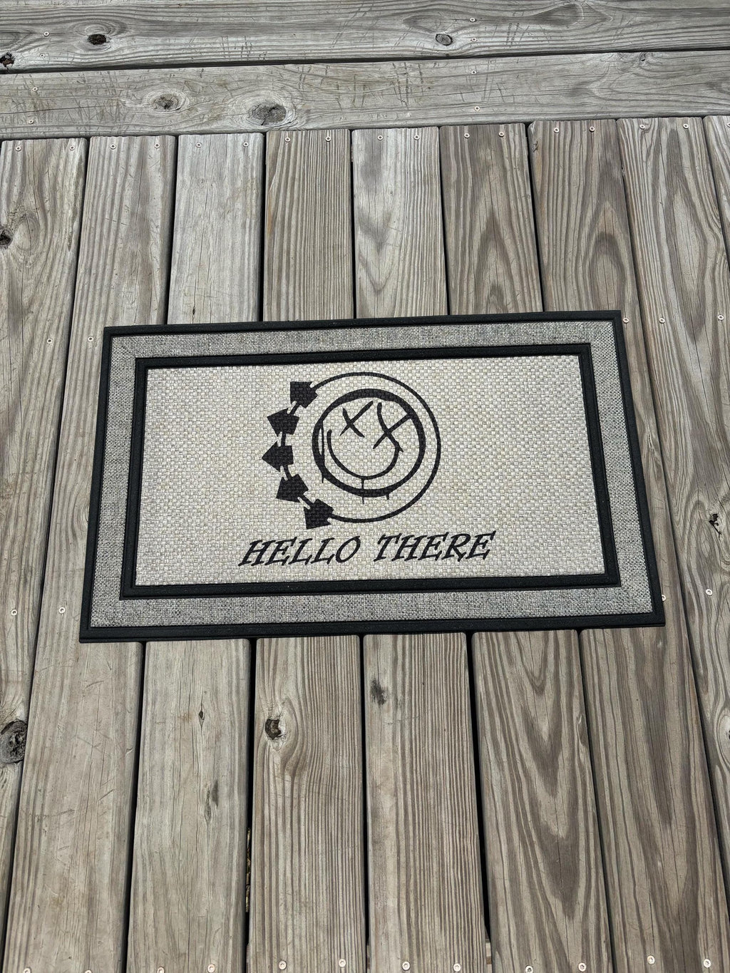 The Doormat District doormat Hello There Blink 182 Logo 
