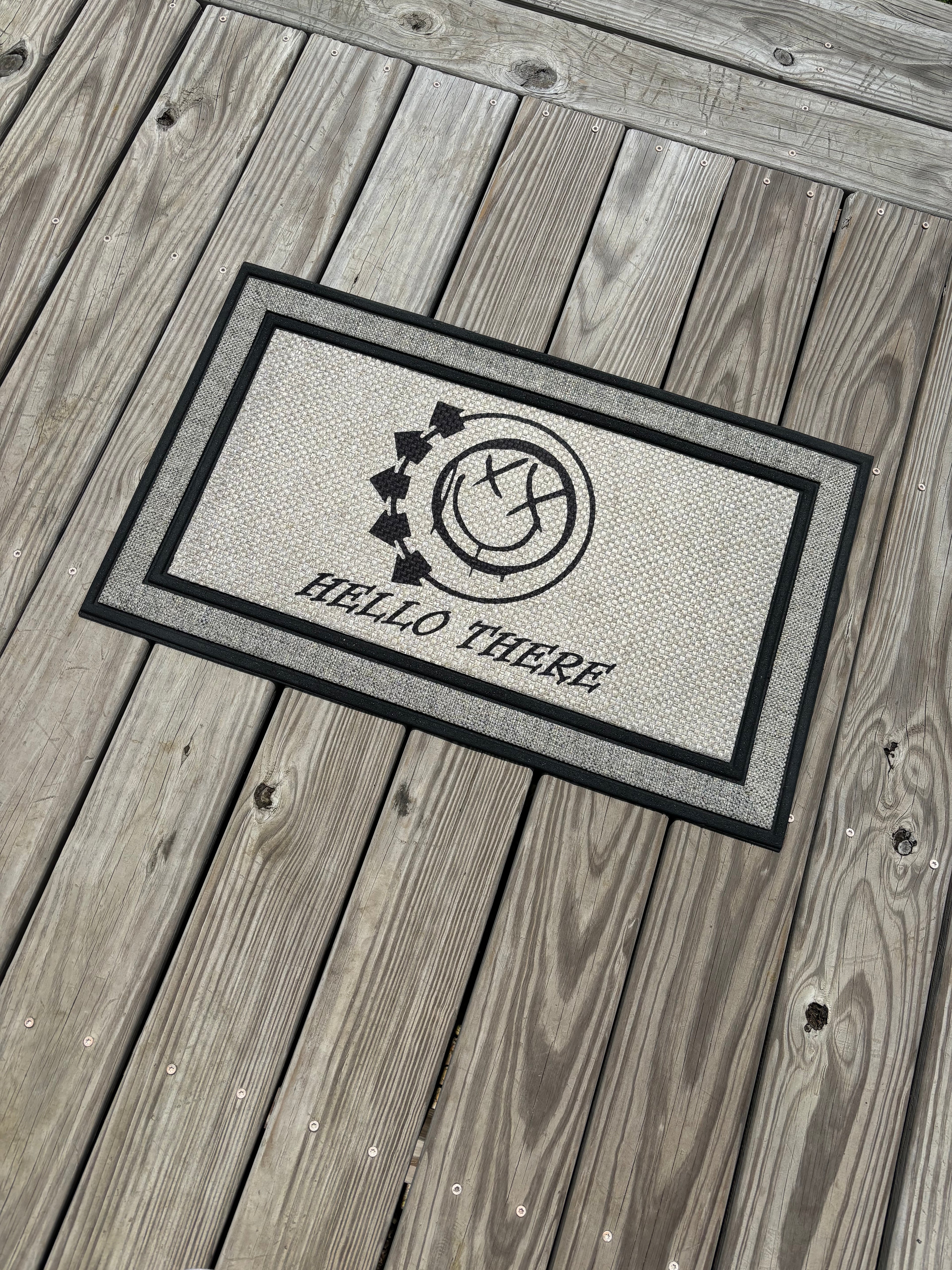 The Doormat District doormat Hello There Blink 182 Logo 
