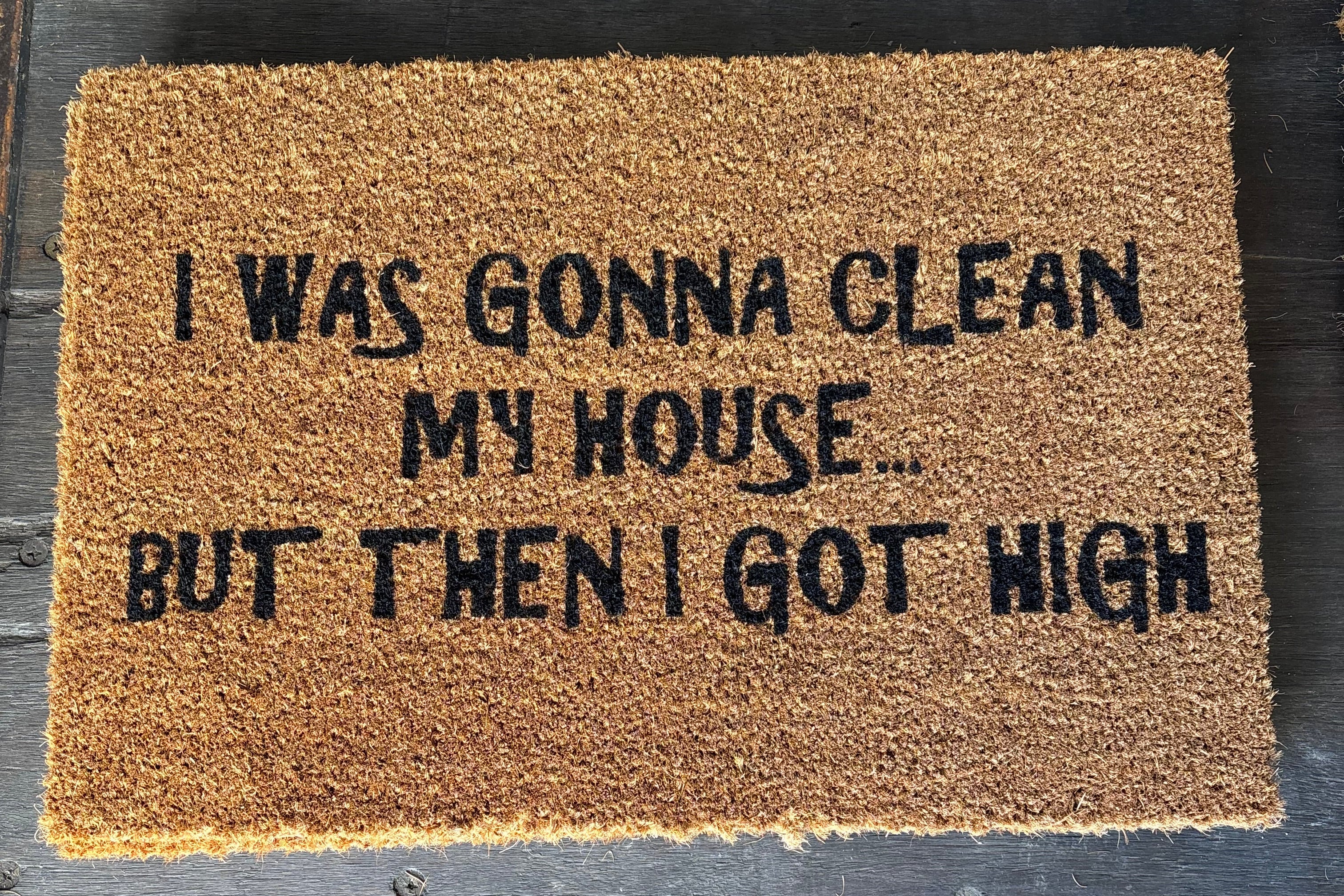 The Doormat District doormat I Was Gonna Clean My House But Then I Got High 