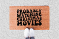 The Doormat District doormat "Probably Watching Christmas Movies"